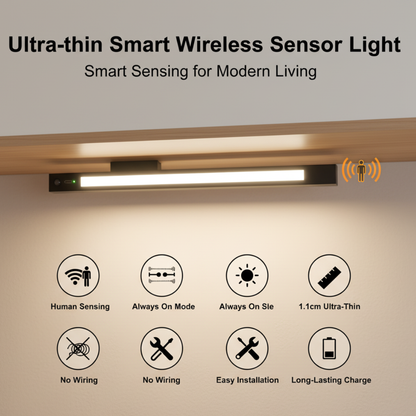 Ultra-Thin Motion Sensor Magnetic LED Bar Light 60CM